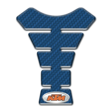 KTM Tank Pad Protector Navy Blue Carbon Style 