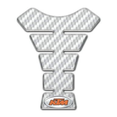 KTM Tank Pad Motorbike White Carbon Style 