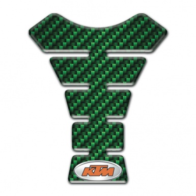 KTM Tank Protector Green Carbon Style 