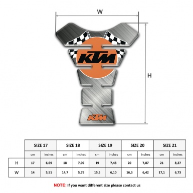 KTM Tank Pad Protector Matte Base with Racing Logo Style 