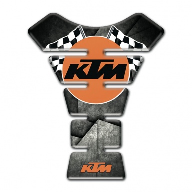 KTM  Tank Fuse Mixed Gray Black Base and Round Logo 