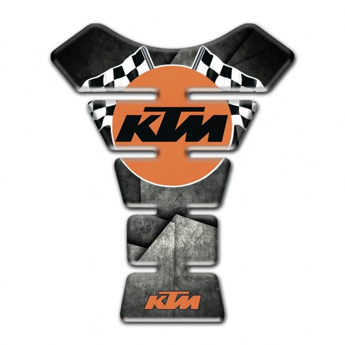 KTM  Tank Fuse Mixed Gray Black Base and Round Logo 