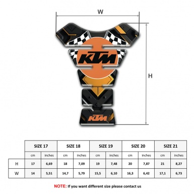 KTM Tank Guard Pads Yellow CentraL Rhombus Design and Round Logo 