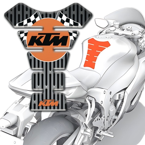 KTM Tank Fuse Gray Ornament Base and Flags Logo Style 