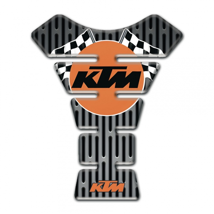 KTM Tank Fuse Gray Ornament Base and Flags Logo Style 
