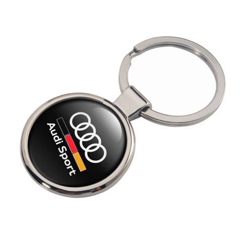 Audi Sport Metal Fob Chain Black White German Flag Edition