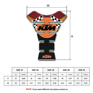 KTM Tank Protector Unique Model with Flags Logo Style 