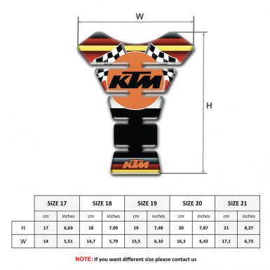 KTM Tank Pad Motorbike Colorful Decoration with Flags Logo Style 