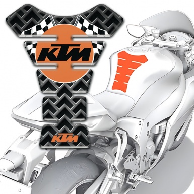 KTM Tank Fuse Metal Grid with Round Logo Design 