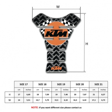 KTM Tank Fuse Metal Grid with Round Logo Design 