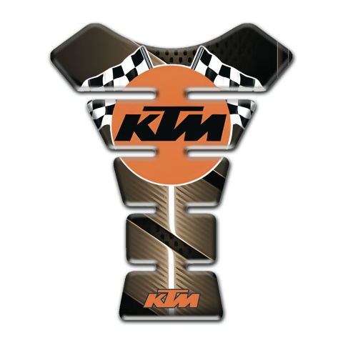 KTM Tank Pad Motorbike Bronze Base with racing Logo Style 