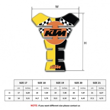 KTM Tank Guard Pads Black Yellow Halves Base and Racing Logo 
