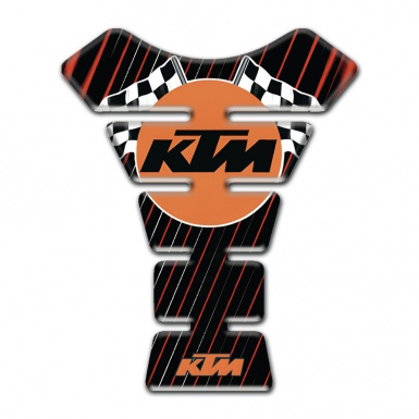 KTM Tank Pad Protector Thin Stripes Design with Racing Logo 