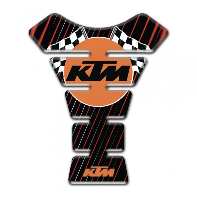 KTM Tank Pad Protector Thin Stripes Design with Racing Logo 