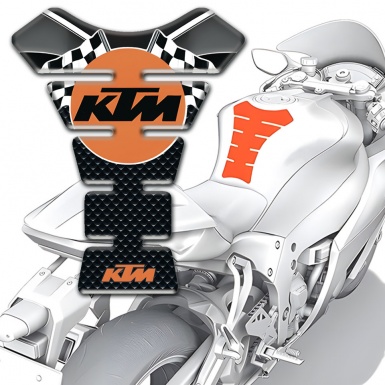 KTM Tank Fuse Anti Slip Sticker with Racing logo design 