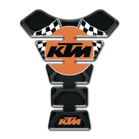 KTM Tank Pad Protector dark base Orange Logo Style 