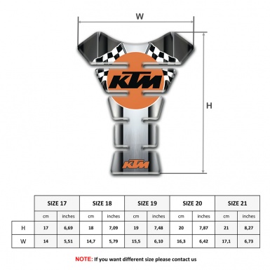 KTM Tank Fuse Metral effect Base Racing Logo Style 