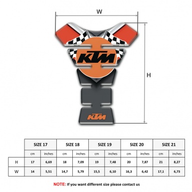 KTM Tank Pad Protector Stylish V ersion with Racing Flags Logo 