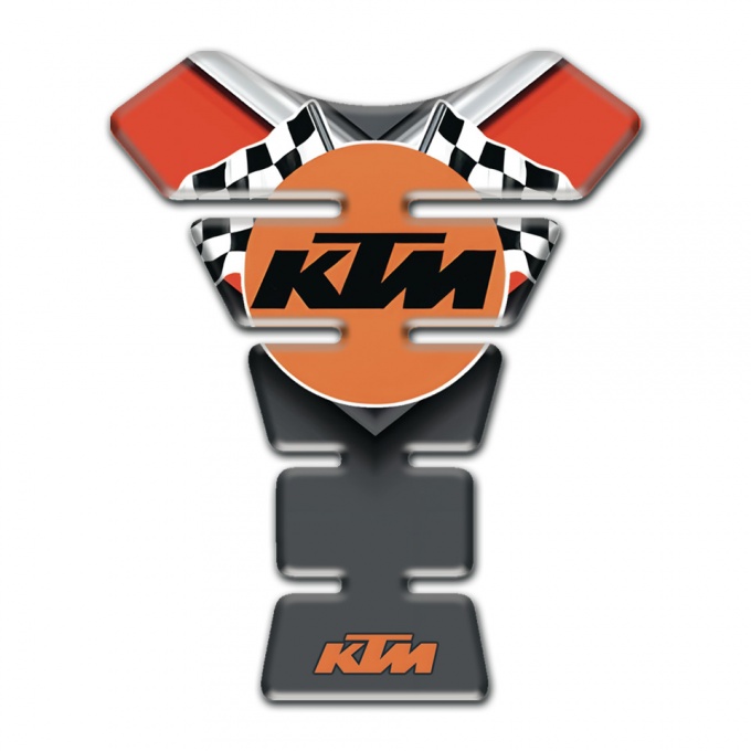 KTM Tank Pad Protector Stylish V ersion with Racing Flags Logo 