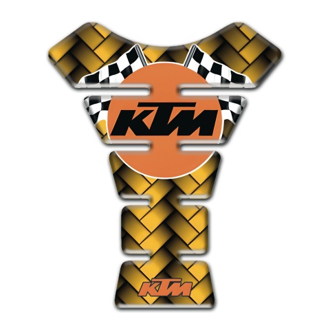 KTM Tank Fuse Yellow Mosaic Base with Round Logo