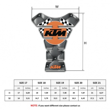KTM Tank Protector Gray Leather Effect with Racing Logo 