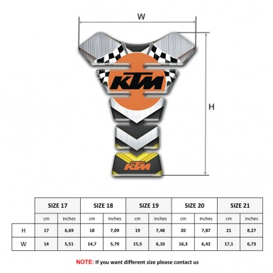 KTM Tank Guard Pads Silver Yellow Decoration with Racing Logo 