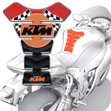 KTM Tank Fuse Black Red Warp and Racing Logo 