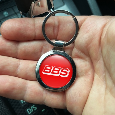 BBS Key Fob Metal Red White Classic Logo Edition