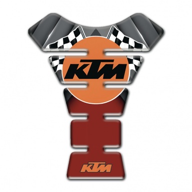 KTM Tank Guard Pads Gray Red Decoration Racing Flags Logo 