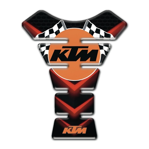 KTM Tank Pad Protector Black WitH Red Details Print and Racing Round Logo 