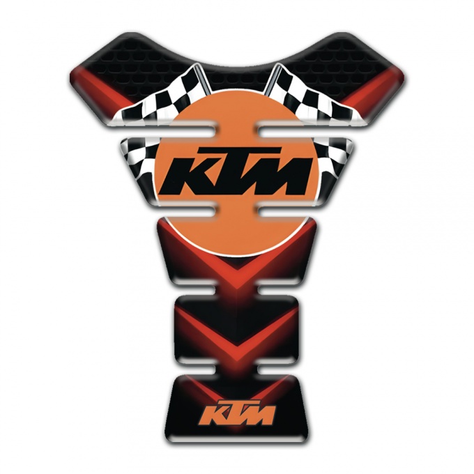 KTM Tank Pad Protector Black WitH Red Details Print and Racing Round Logo 
