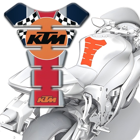 KTM  Tank Fuse Stylish Vision with Racing Flags Logo 