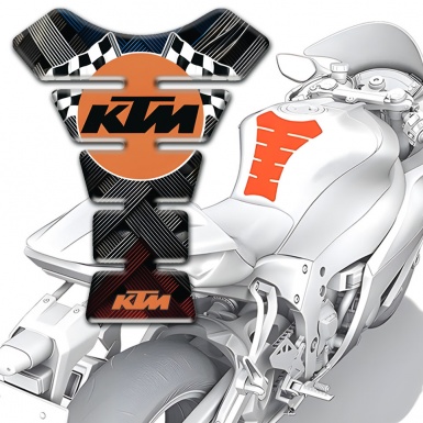 KTM Tank Pad Protector Crossed Belts Base Racing Logo Style 