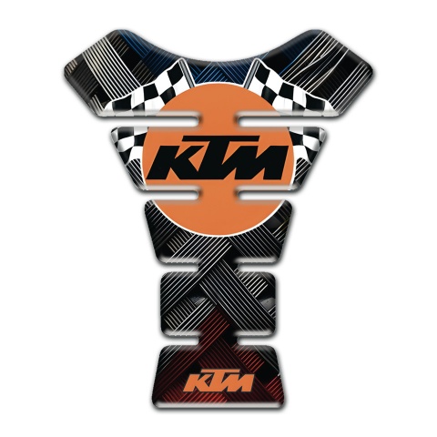 KTM Tank Pad Protector Crossed Belts Base Racing Logo Style 
