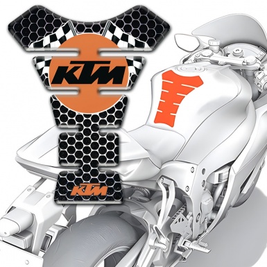 KTM Tank Fuse Perforated Steel Base with Round Logo Style 