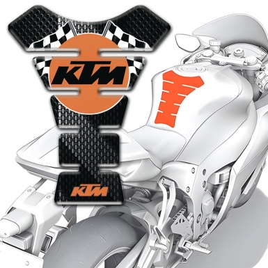 KTM Tank Pad Motorbike Black Gray Edition Racing Logo