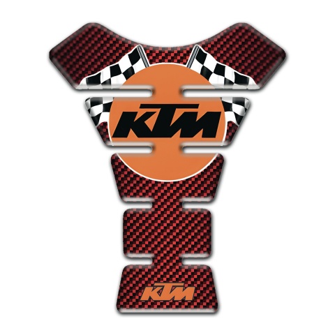 KTM Tank Protector Red Carbon Style