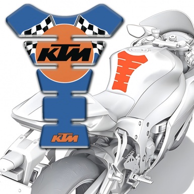 KTM Tank Pad Protector Blue Base Racing Logo