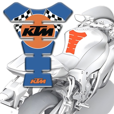 KTM Tank Pad Protector Blue Base Racing Logo 