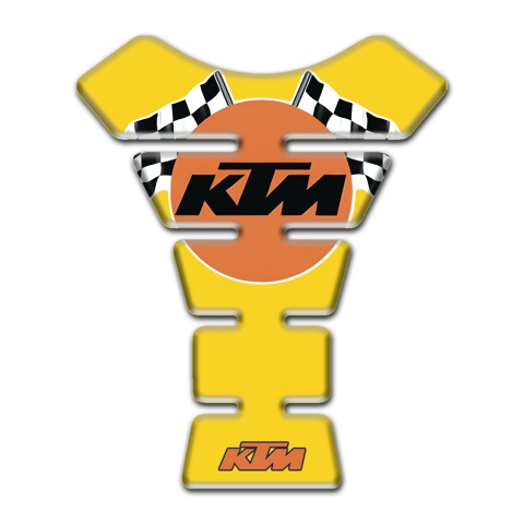 KTM Tank Pad Motorbike Yellow Base racing Logo 
