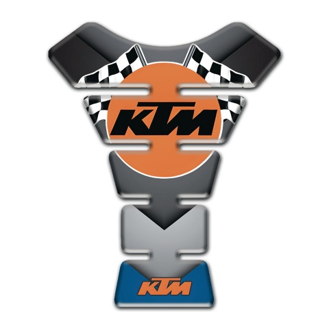 KTM Tank Pad Protector Gray Blue V Shape Details base Racing Logo 