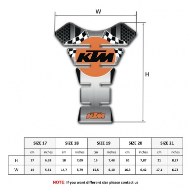 KTM Tank Fuse Metal Central Panel Base Racing Logo 