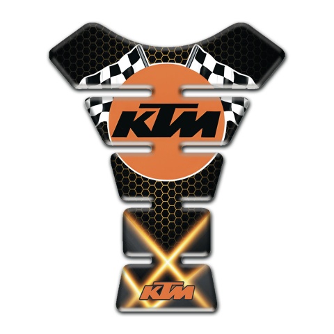 KTM Tank Pad Protector Orange Lights Base Racing Flags Logo 
