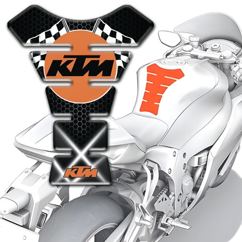 KTM Tank Fuse Crossed Lights base and Racing Flags Logo 