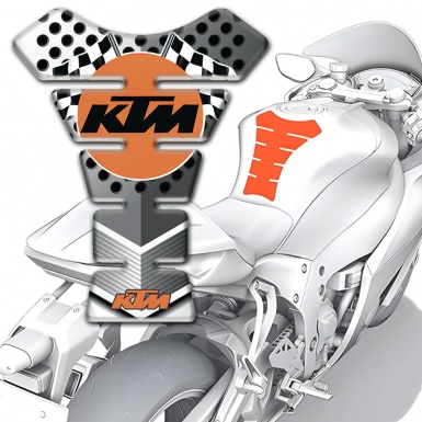 KTM Tank Protector Premium Quality Print with Round Logo 