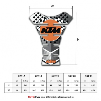 KTM Tank Protector Premium Quality Print with Round Logo 