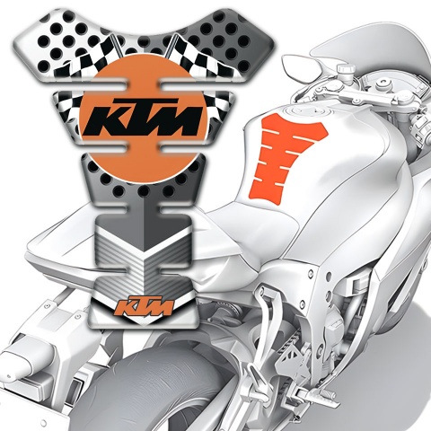 KTM Tank Protector Premium Quality Print with Round Logo 