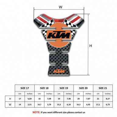 KTM Tank Guard Pads Motorcycle Edition with Racing Logo 