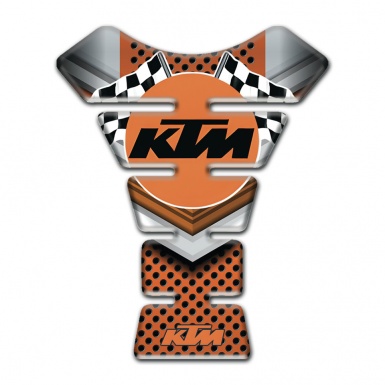 KTM Tank Fuse Copper Gray Base Racing Logo Style 