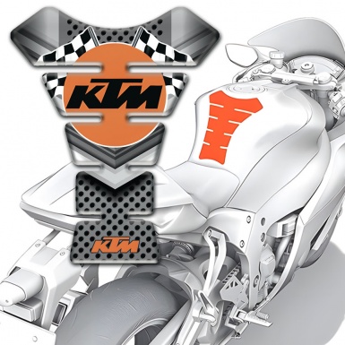 KTM Tank Pad Motorbike Gray Design with Racing Logo 